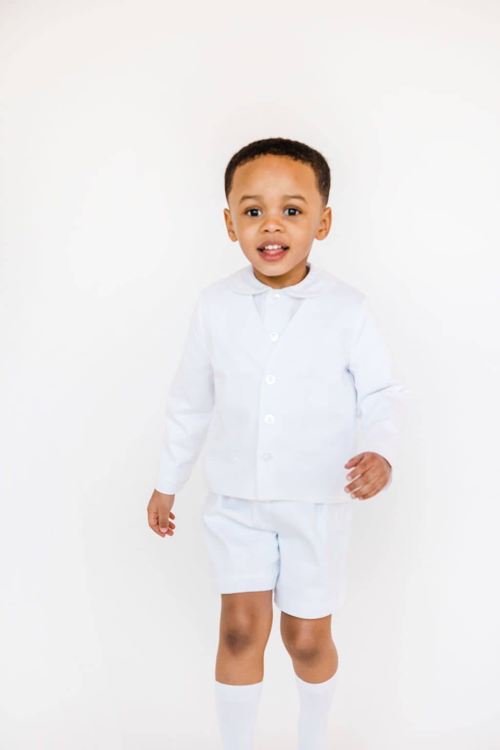 White Pique Eton Suit